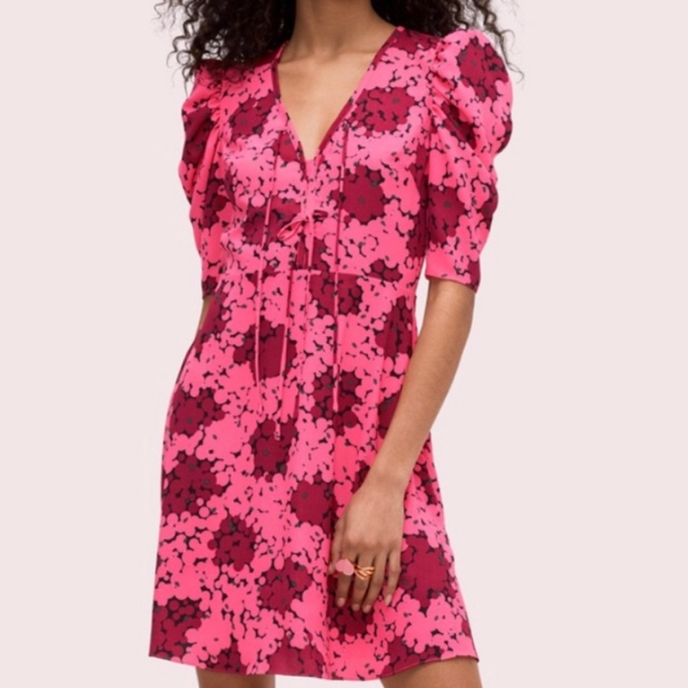 NWT Kate Spade bubble dot tie front dress